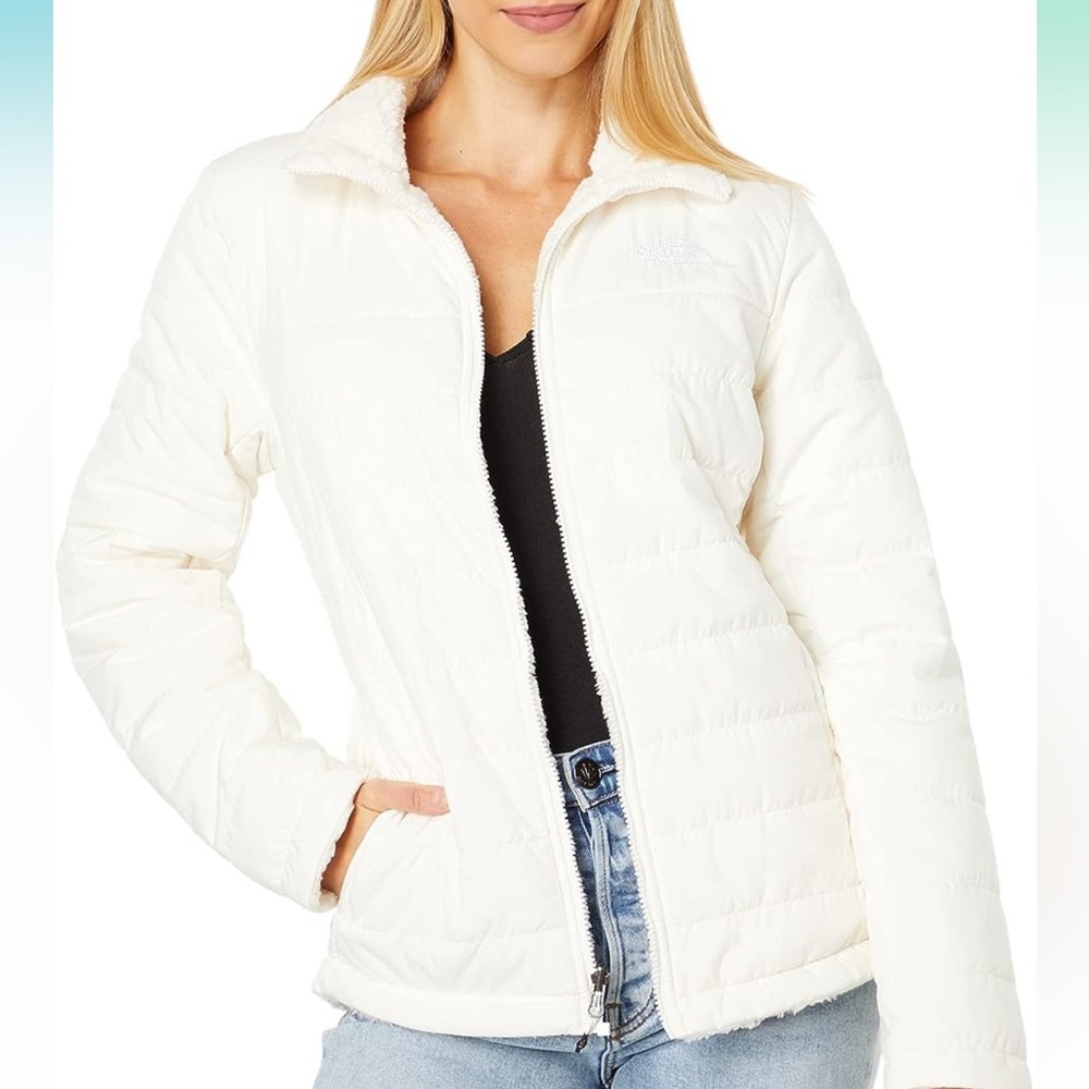 The North Face white reversible jacket
